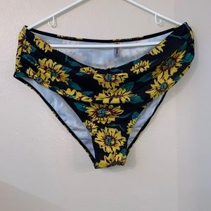 High Rise Floral Bikini Bottoms
